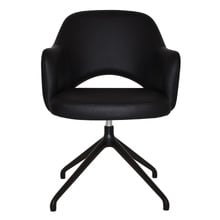 Lex Vinyl Trestle Armchairs (Set of 2)